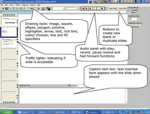 Figure 1: annotated SMIRK screenshot